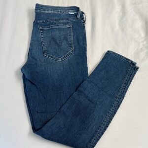MOTHER Dark Blue Skinny Jeans